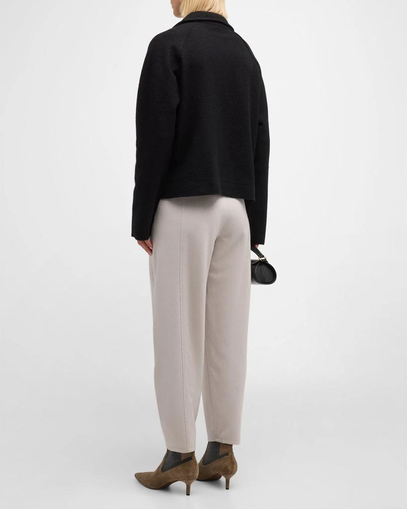 Eileen Fisher Zip-Front Boiled Wool Jacket 6