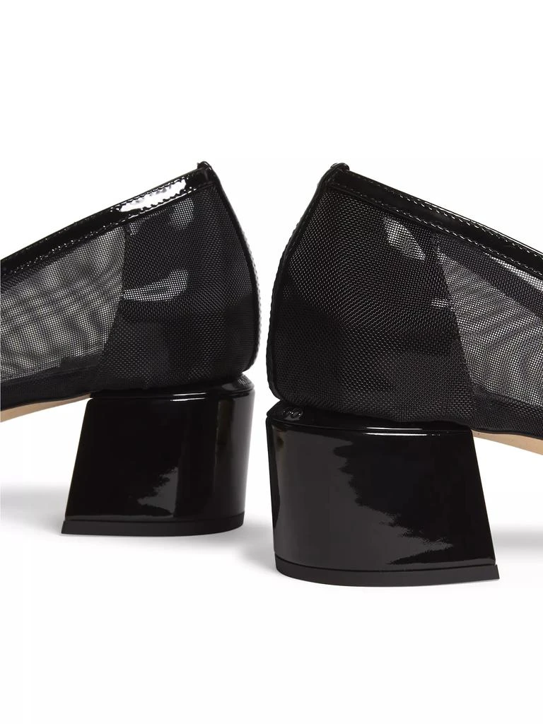 Jimmy Choo Elisa 45MM Mesh & Patent Leather Pumps 6