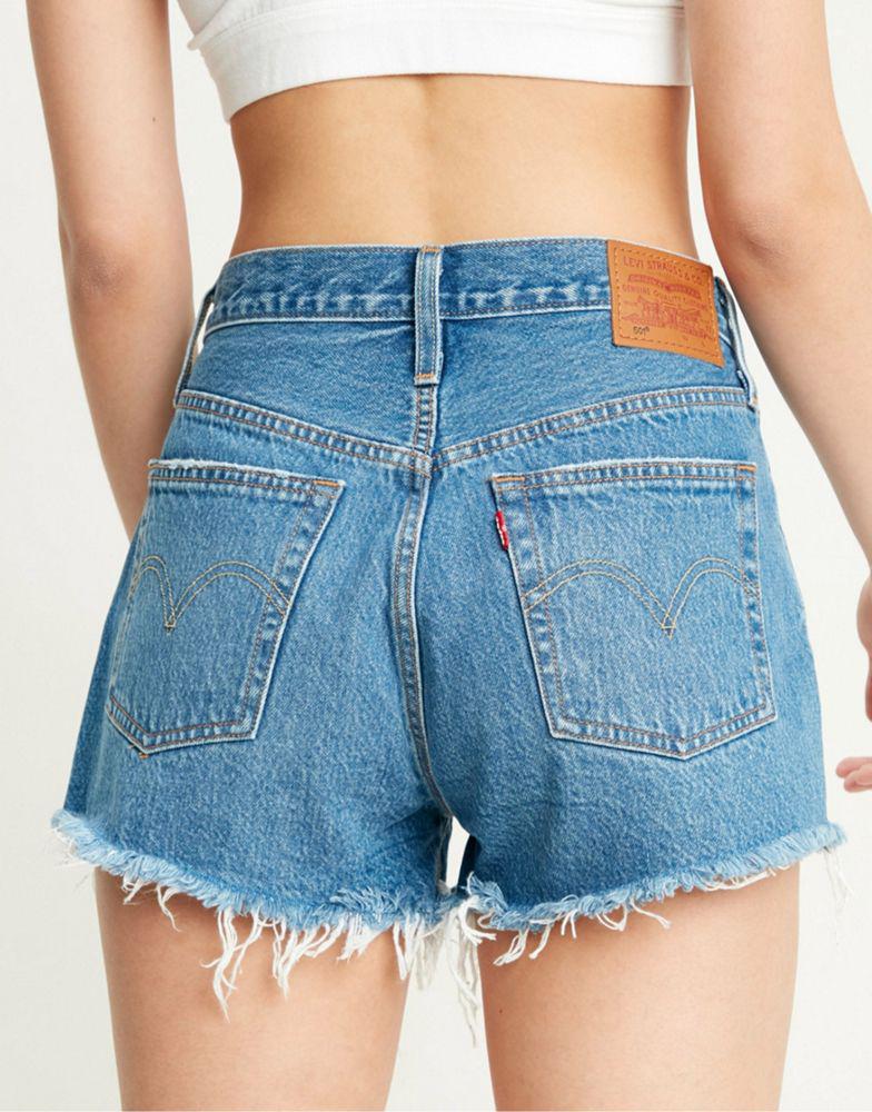 Levi's Levi's 501® original mid short raw hem in mid wash
