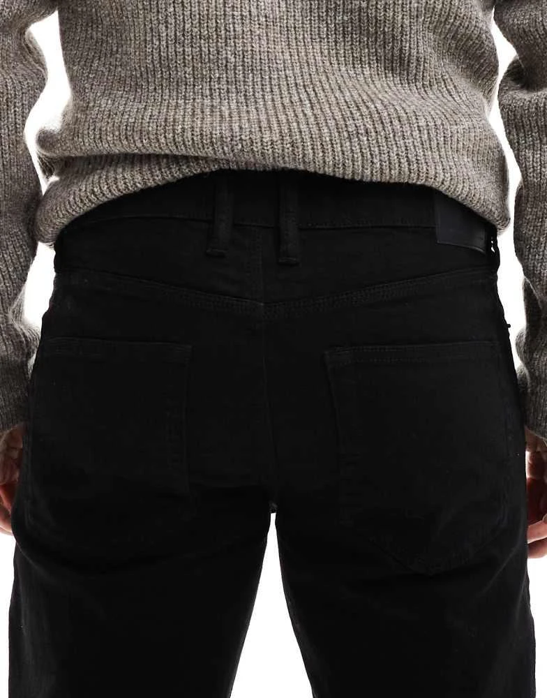 French Connection Mens French Connection regular fit jeans in black 4