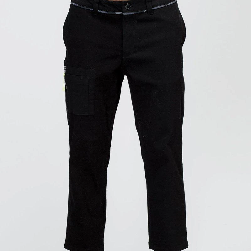 Konus Men's Cropped Side Zip Pants In Black 1