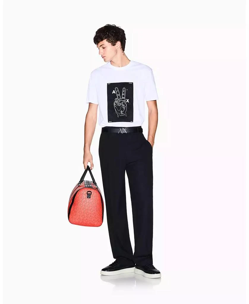 Armani Exchange Men
s Night Lab Peace Sign Embellished T-Shirt 2