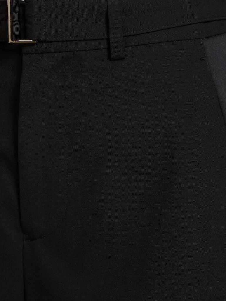 SACAI Belted Gabardine Wide Pants 3