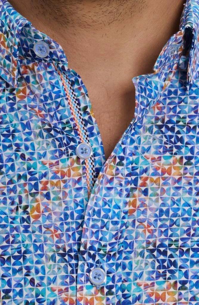 Robert Graham Venlow Geo Print Cotton Button-Up Shirt 2