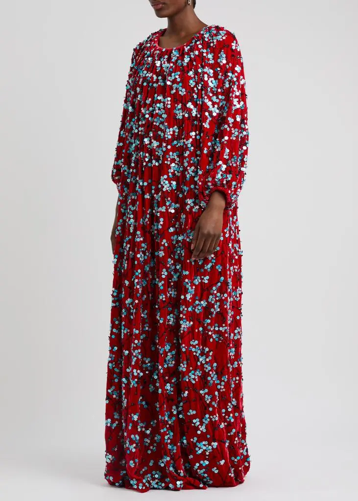 Bernadette Georgina embellished velvet gown 2