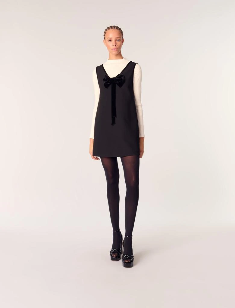 Maje Maje Woman's polyester, Pinafore dress with velvet collar for Spring/Summer 1