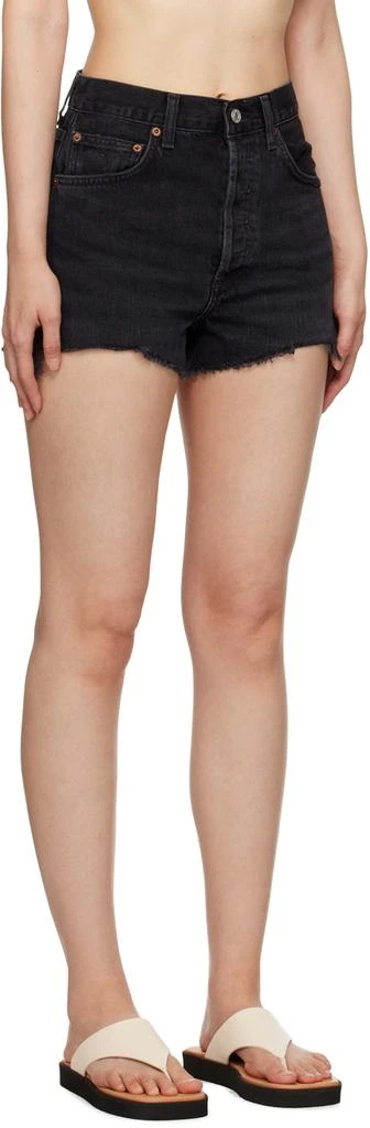 AGOLDE Black Mila Denim Shorts 2
