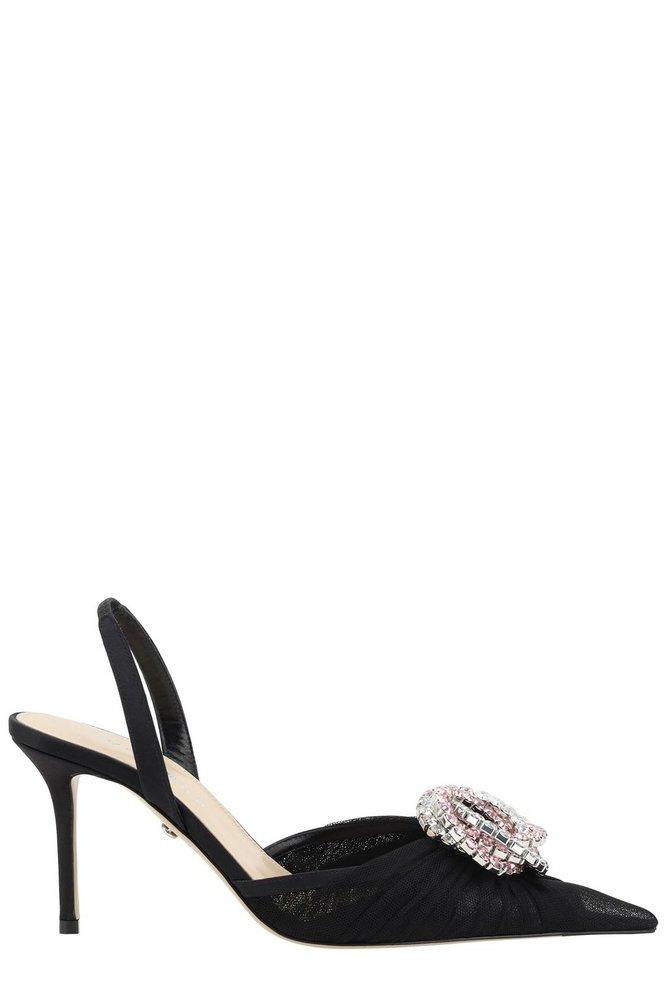 Mach & Mach Mach & Mach Pointed-Toe Embellished Slingback Pumps