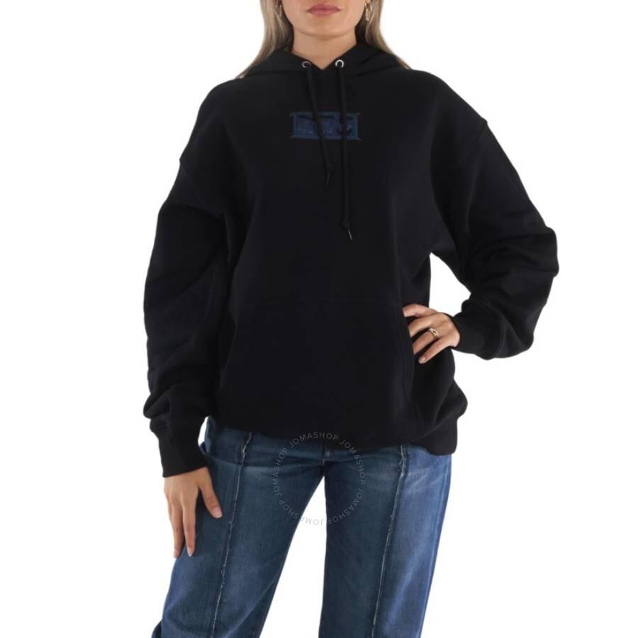 YOHJI YAMAMOTO Ladies Black K Logo Embroidered Hoodie