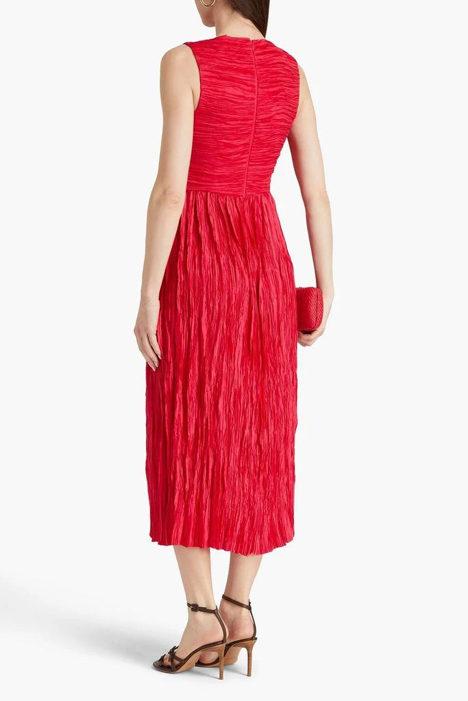 Ulla Johnson Circe ruffled plissé-satin midi dress 3