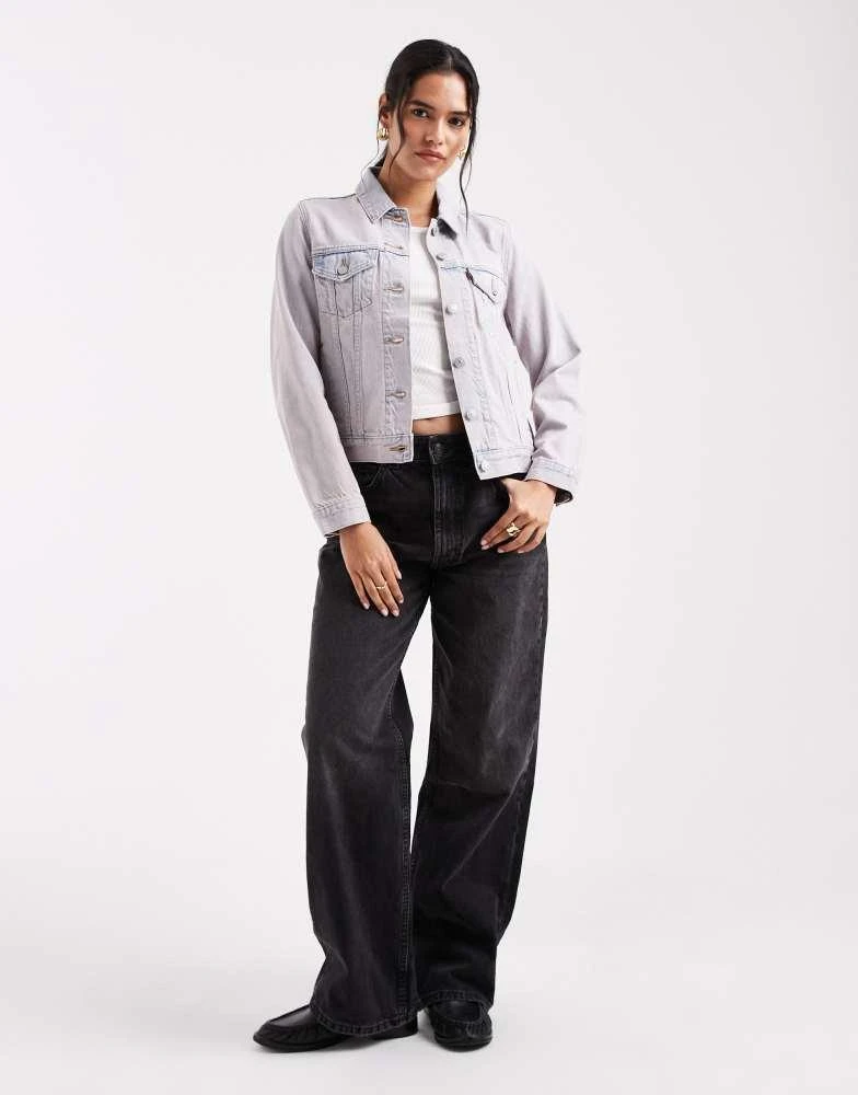 Levi
s Levi
s original trucker denim jacket in pink tint 3