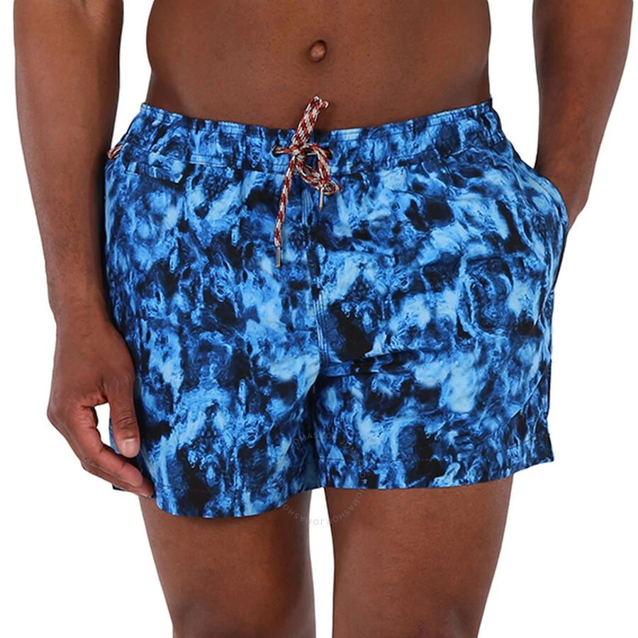 Burberry Men's Midnight Navy Greenford Ripple Print Swim Shorts 1