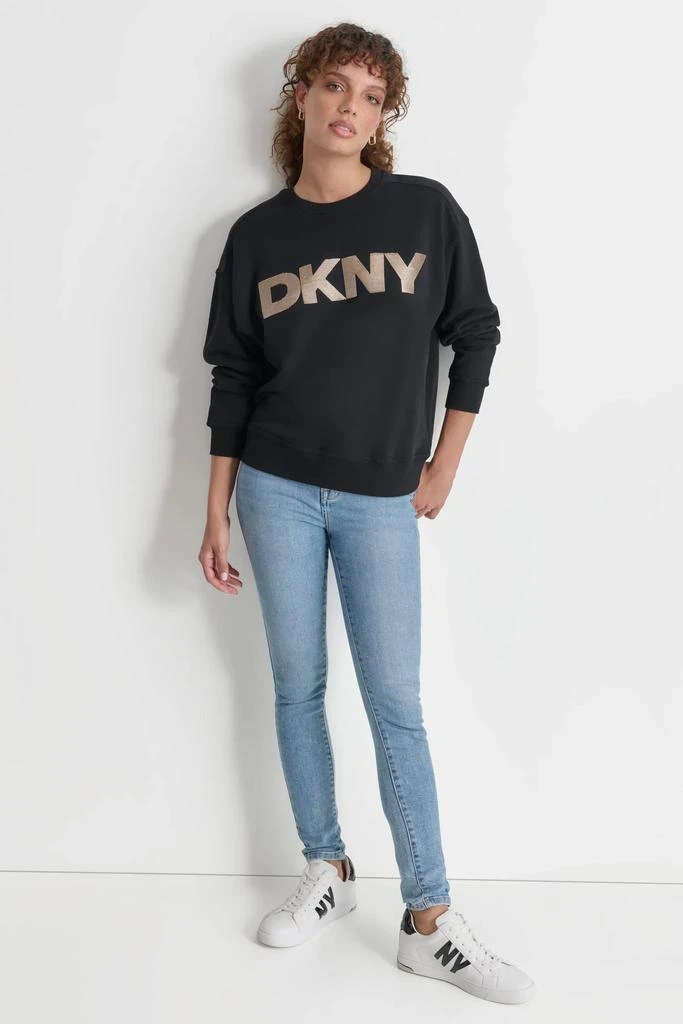 DKNY SEQUIN LOGO SWEATSHIRT 3