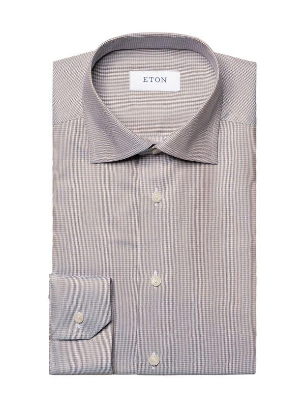 Eton Contemporary-Fit Micro Houndstooth Shirt