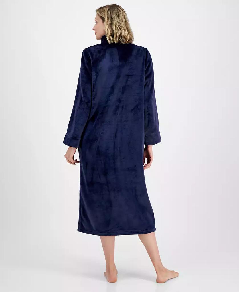 Charter Club Women's Long Plush Zip-Front Robe, Created for Macy's