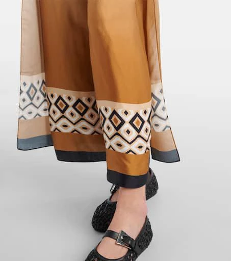 Max Mara Printed satin cropped wide-leg pants 5