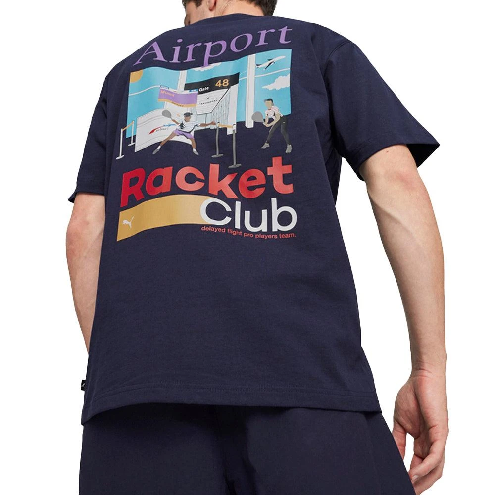 Puma Graphics Airport Racket Club Graphic Crew Neck Short Sleeve T-Shirt 2