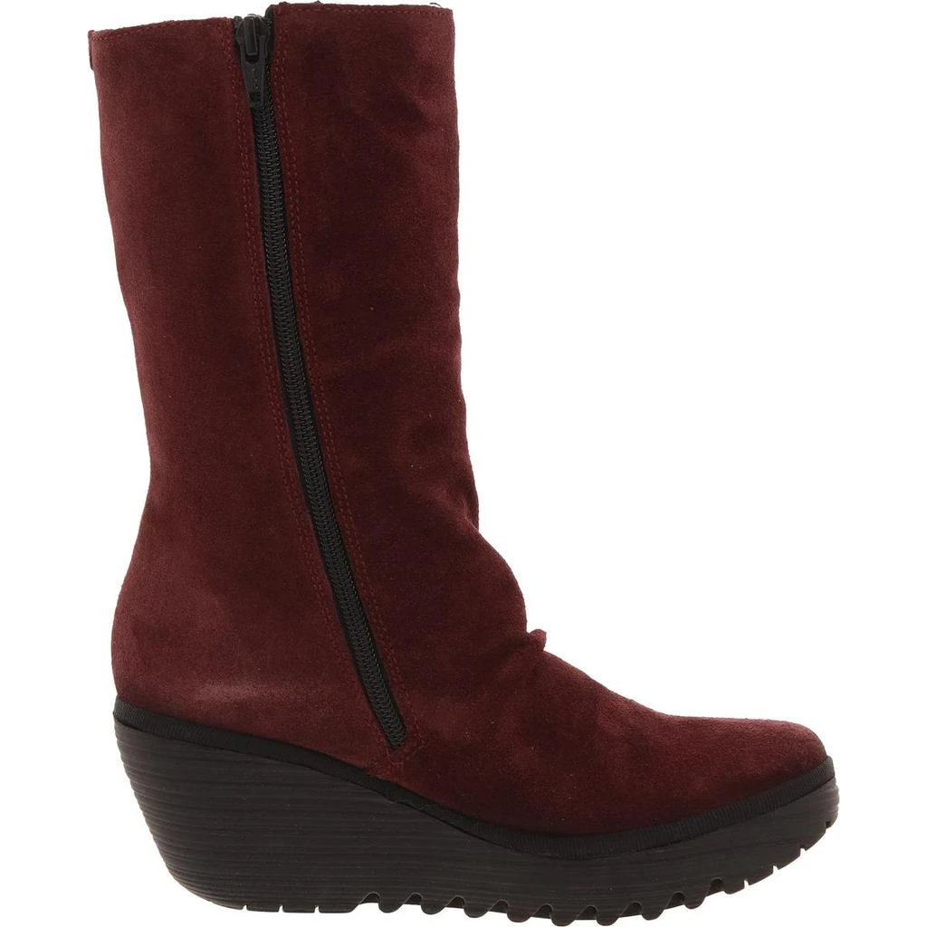 FLY London Yemy 408 Womens Zipper Suede Mid-Calf Boots 2