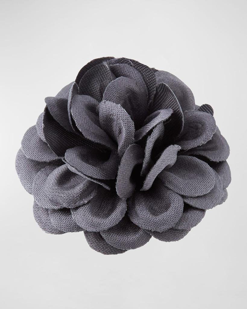 Hook + Albert Satin Dahlia Flower Lapel Pin