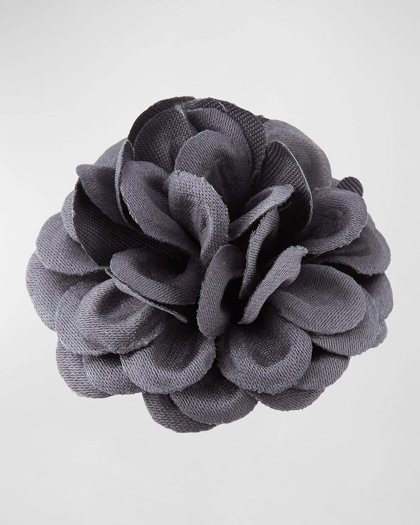 Hook + Albert Satin Dahlia Flower Lapel Pin 1