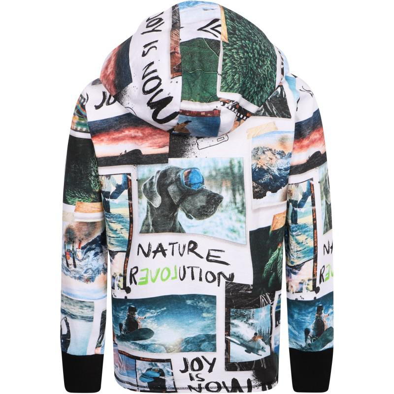 Desigual Joy is now photo print hoodie in white