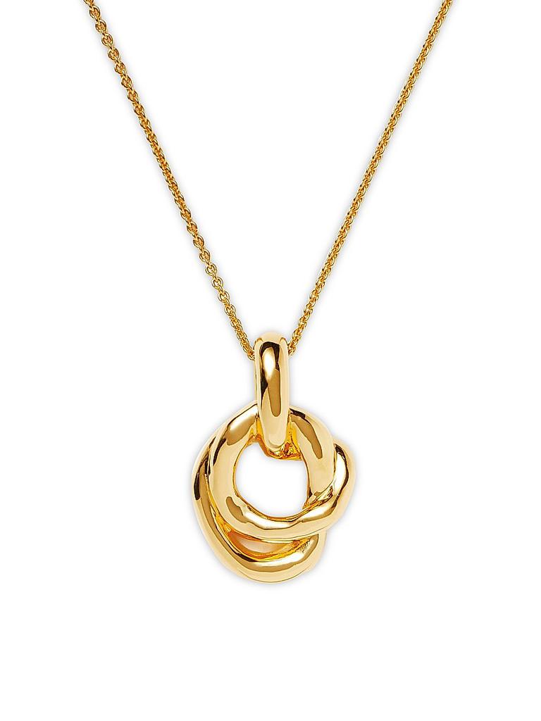 Missoma Molten Pearl 18K Gold-Plate Twisted Double Pendant Necklace