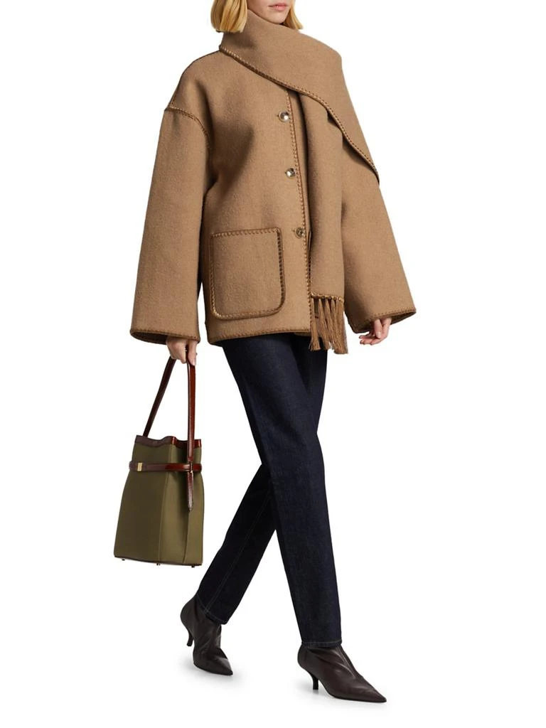 Totême Embroidered Wool-Blend Scarf Jacket 2