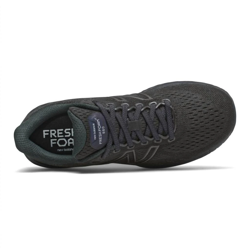 New Balance Women's Fresh Foam 880V11 Running Shoes - B/medium Width In Black/black 3