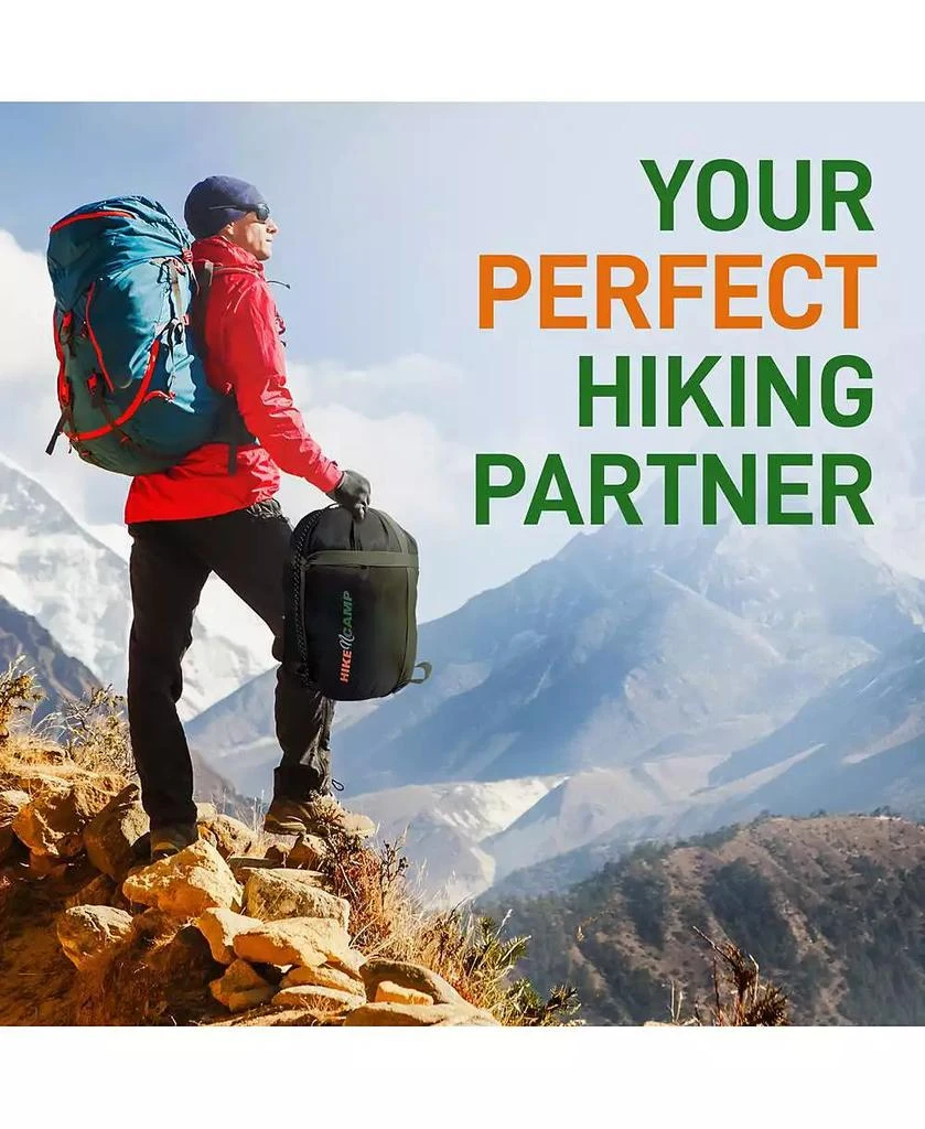 SereneLife Mummy Sleeping Bag With Travel Pillow and Compression Sack (Green) 3