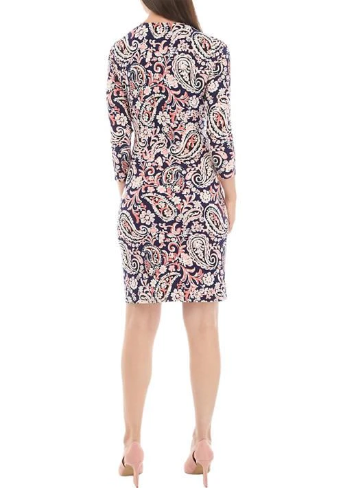 Kasper Womens Signature Printed Wrap Dress 2