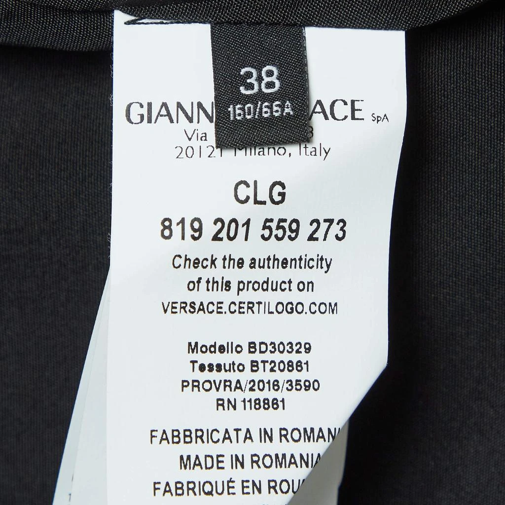 Versus Versace Versus Versace Black Crepe Logo Safety Pin Mini Skirt S 6