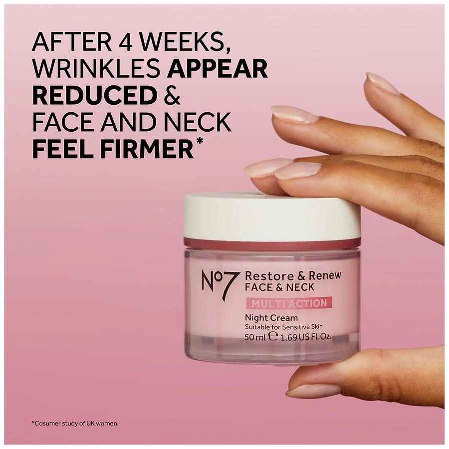 No7 Restore 
Renew Multi Action Face 
Neck Night Cream 7