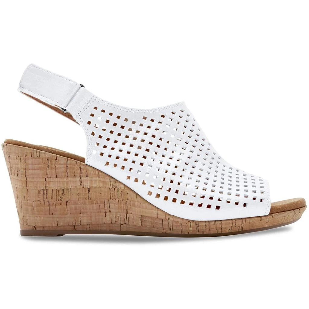 Rockport Briah Womens Leather Perforated Wedge Sandals 2
