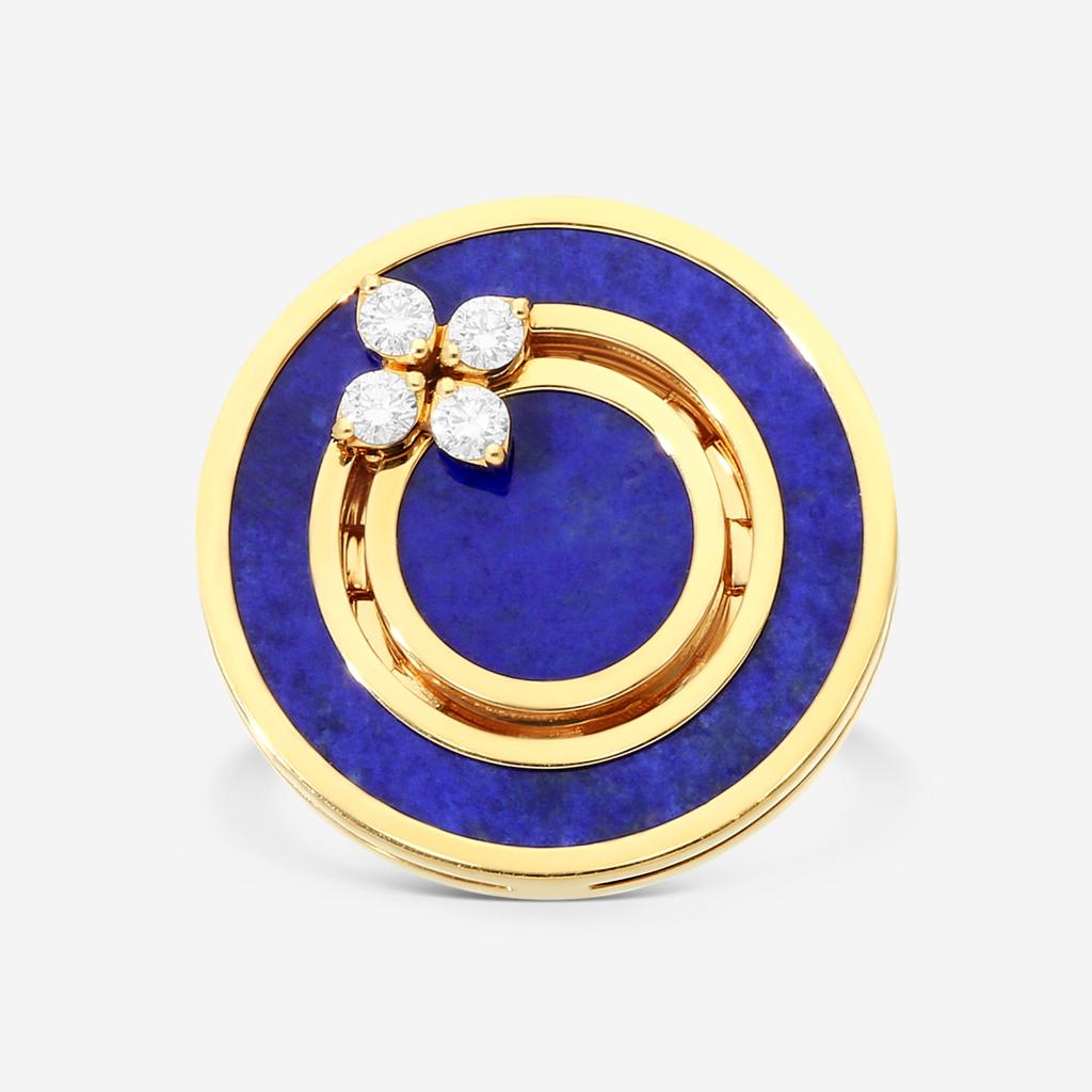 Roberto Coin Roberto Coin Love in Verona 18K Rose Gold Diamond & Blue Lapis Statement Ring Sz. 6.5 8883126AX65X