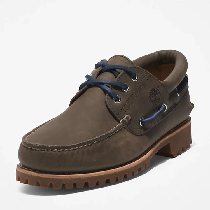 Timberland 3-Eye Lug Handsewn Boat Shoe for Men in Greige 9