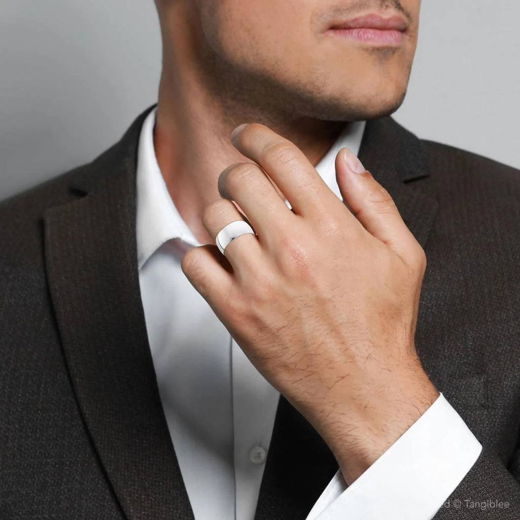 Pompeii3 10mm Dome High Polished Wedding Band 950 Platinum Size Selectable 3