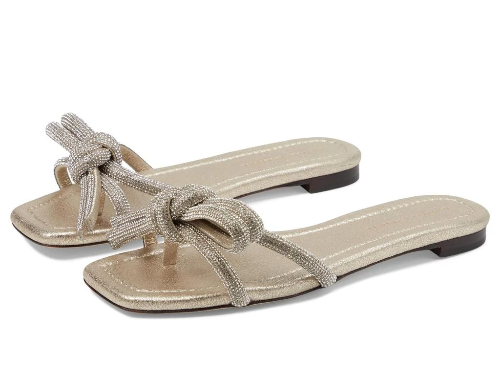 Loeffler Randall Hadley Leather Bow Flat Sandals 1