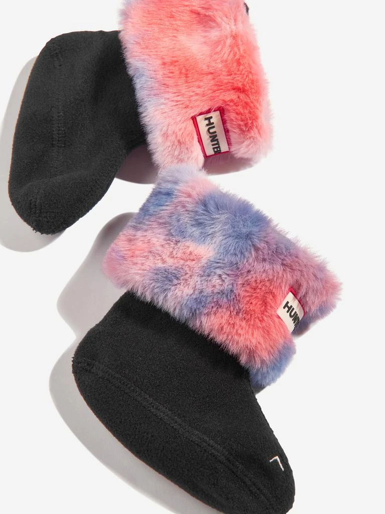 Hunter Hunter Girls Faux Fur Boot Socks in Multicolour 4