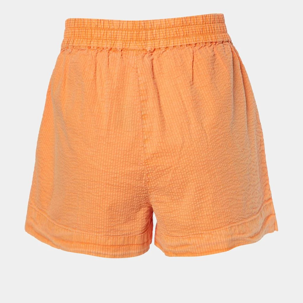 Kith Kith Orange Seersucker Cotton Elasticized Waist Shorts S 2