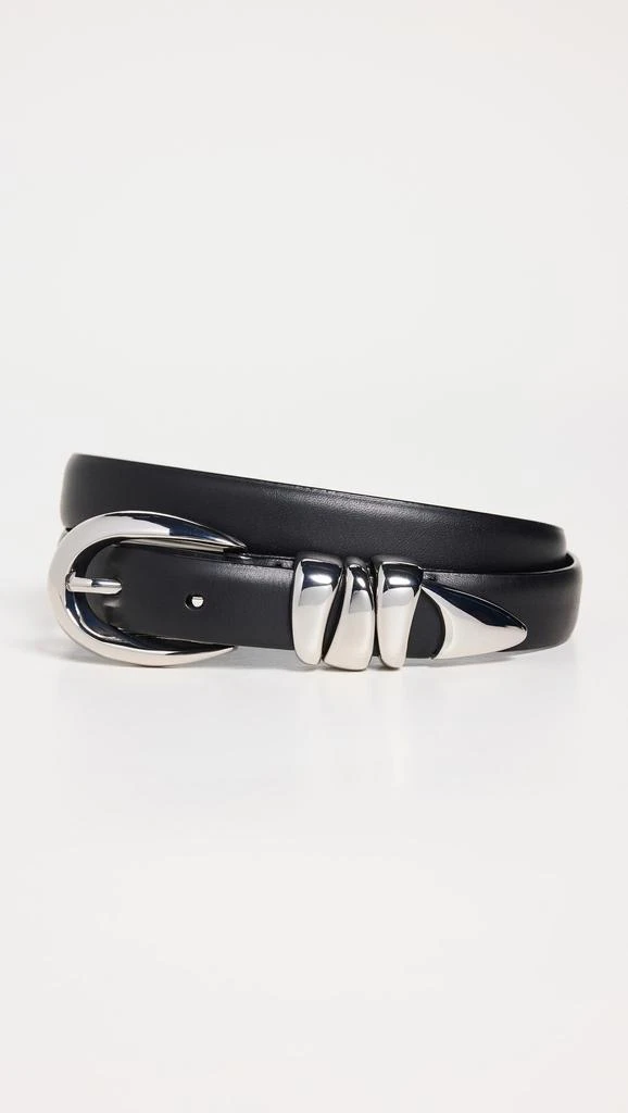 Leather Belt with Western Buckle & Triple Metal Keepers Madewell Triple Metal Keeper Belt | Zappos.com main image 3