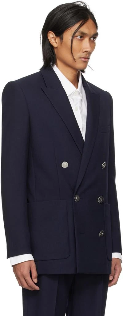 Balmain Navy Double-Breasted Blazer 2