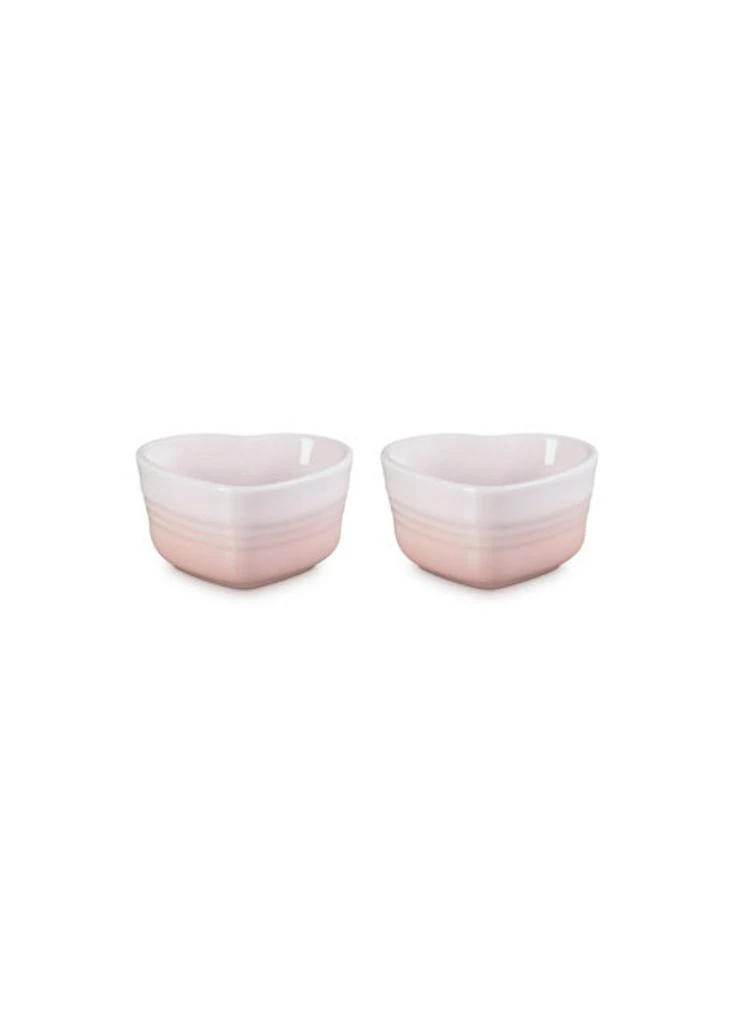 Le Creuset Stoneware set of two heart ramekins 7