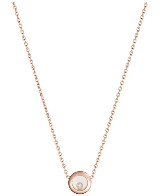 Chopard Chopard Happy Diamonds Icons 18K Rose Gold Diamond Women's Necklace 81A017-5001 1