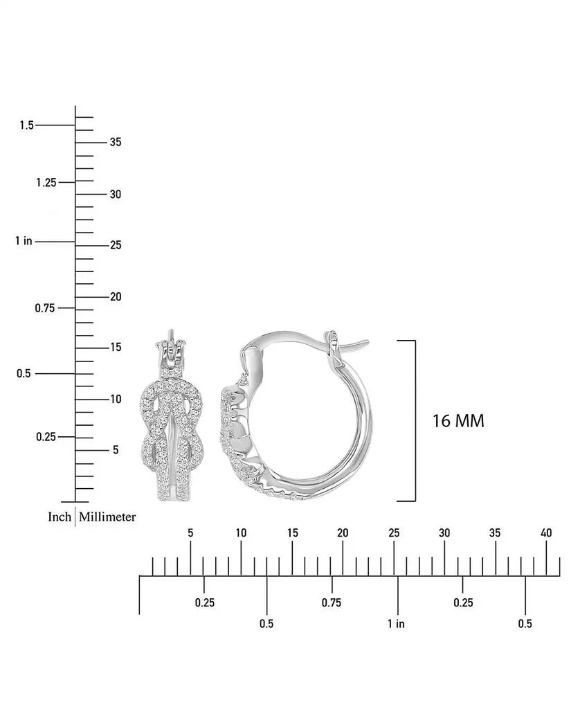 Macy
s Cubic Zirconia (0.74 ct. t.w.) Rhodium Over Sterling Silver Infinity Knot Huggie Earrings (Also in 14k Yellow Gold Over Sterling Silver) 3