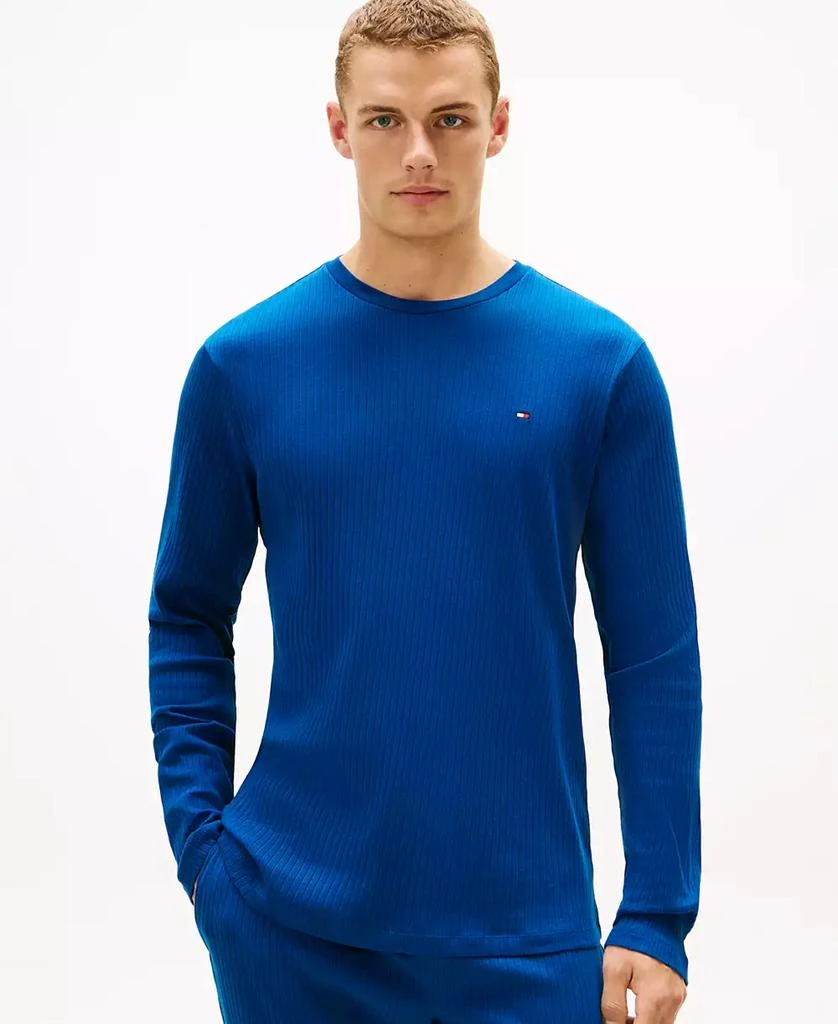 Tommy Hilfiger Men's Ribbed Long-Sleeve Pajama Shirt 7