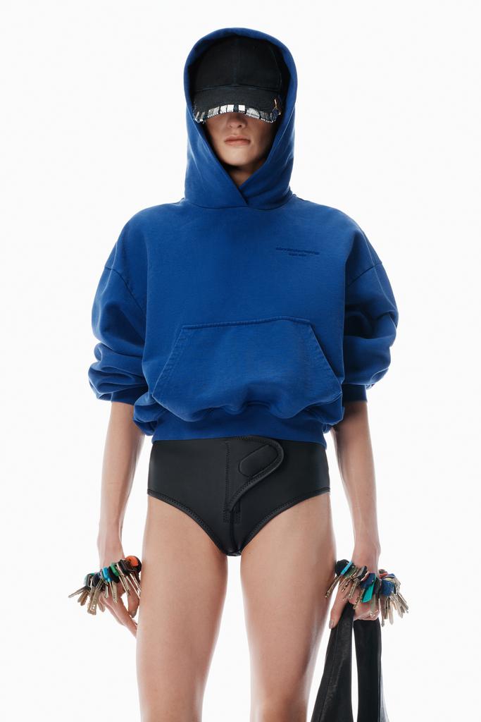 Tシャツ・カットソー ALEXANDER WANG EMBELLISHED STRETCH NYLON CROP TOP Alexander Wang Embellished Stretch Nylon Crop Top - BeyondStyle