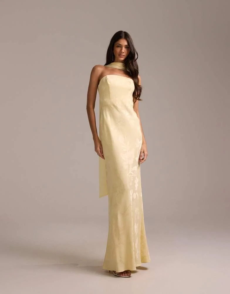 Miss Circle Women Xatia Off White Jacquard Textured High Slit Maxi Dress -  Dresses & Skirts - Compare Prices from 8+ Stores - BeyondStyle