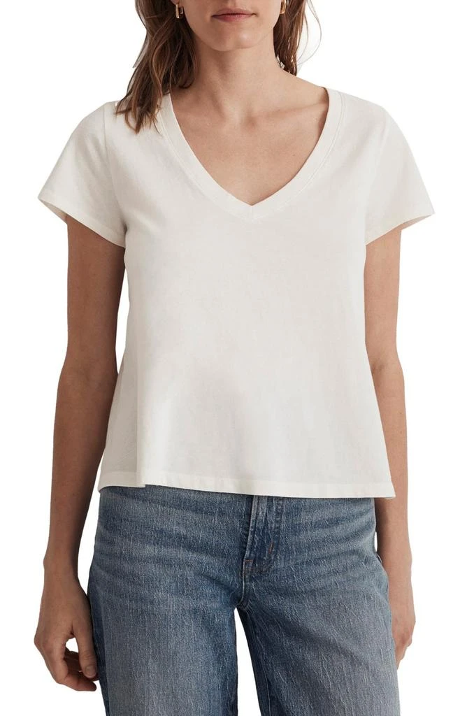 Madewell Softfade Cotton V-Neck Crop T-Shirt 1