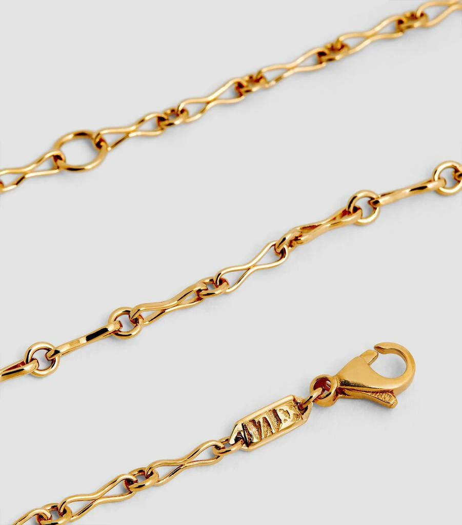 Azlee Small Yellow Gold Circle Link Chain Necklace 5