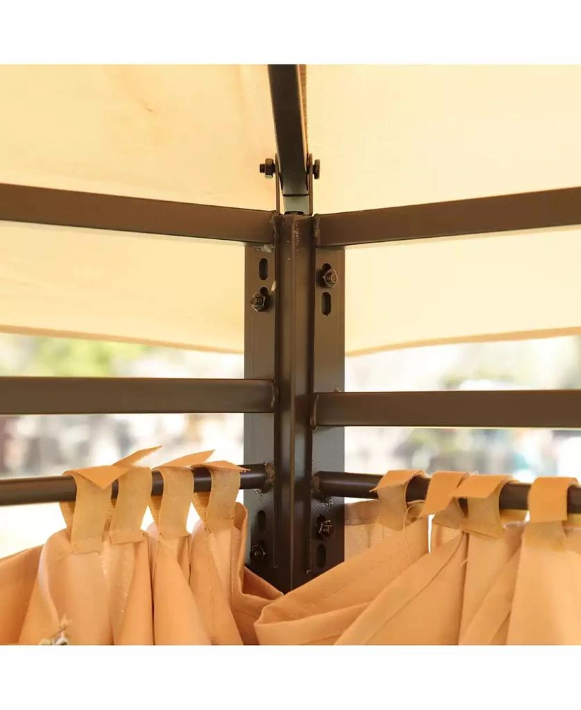 Streamdale Furniture 13x10 Outdoor Gazebo Canopy Tent w/ Mosquito Net - Khaki Top 9